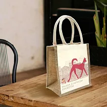 翡冷翠文創藝術棉麻小手提袋｜《貝諾(大紅狗)》