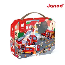 【法國Janod】厚片拼圖- 救火時間 24pcs