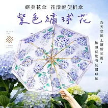 翡冷翠文創花漾藝術雙面折傘《繡球花》