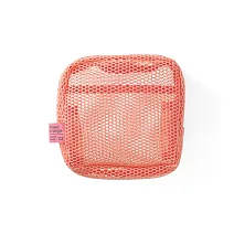 【日本Mark’s】Mesh 方形網狀萬用收納袋 ‧ 血橙(橘)