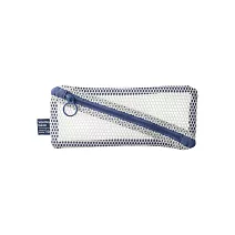 【日本Mark’s】Mesh 扁形網狀筆袋 ‧ 香草(白)