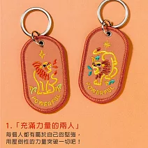 IROHA 2/8b 雙人鑰匙圈組動物園系列- 01充滿力量的兩人