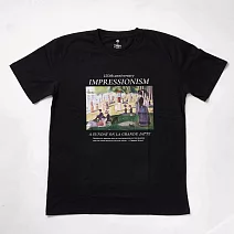 翡冷翠文創藝術T恤｜秀拉《大碗島的星期天下午》 L 黑(S-XL)