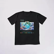 翡冷翠文創海洋世界 童裝T恤｜《海龜》黑(140CM)