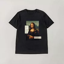翡冷翠文創文藝復興T (新)｜達文西《蒙娜麗莎》(S-L) L 黑色