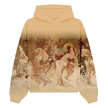 翡冷翠文創藝術滿版帽T｜慕夏《四季》(S-XL) L 四季