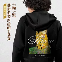 翡冷翠文創藝術厚磅帽T｜克林姆《吻》(S-XL) L 黑