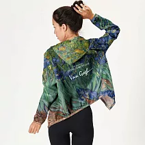 翡冷翠文創藝術休閒連帽外套｜梵谷(S-2L) XL 《鳶尾花》