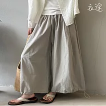 【衣途】高腰垂感山本褲女長褲(KDPY-B225) L 灰綠