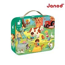 【法國Janod】厚片拼圖-快樂農莊 24pcs