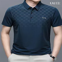 【AMIEE】冰絲涼感短袖寬鬆Polo衫(男裝/KDTY-526) M 哈青