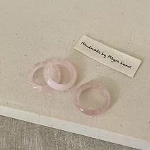 【水星記】順風順水八方來財天然水晶戒指_美規#6 (44020) _粉水晶