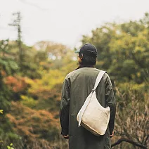 【一帆布包】帆布俐落直式側背包-  胚布色