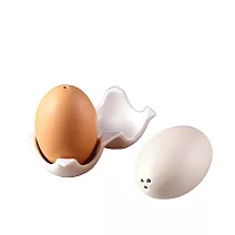 【上手家居】雞蛋陶瓷調味罐(調味料罐/鹽罐/胡椒罐/鹽巴罐) 1白蛋1土蛋