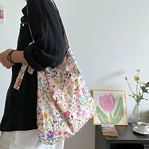 【素包包】英式鄉村風童話森林側背斜跨單肩柔軟棉布袋(29085) _童話森林