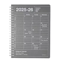 【日本Mark’s】2025-26 月曆型記事手帳S (縱型)(9月起始) ‧ 深灰