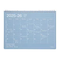 【日本Mark’s】2025-26 月曆型記事手帳M (B5變型)(9月起始) ‧ 粉藍