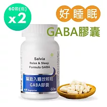 【SALVIA】Salvia幫助入睡放輕鬆GABA膠囊 (純素)2瓶共120顆