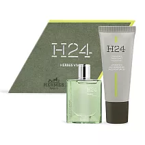 HERMES 愛馬仕 H24 Herbes Vives 綠動淡香精禮盒[淡香精5ml+保濕面霜20ml]EDP-國際航空版
