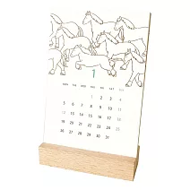 【日本EL COMMUN】2026 木質底座直立式桌曆 ‧ Ah La La