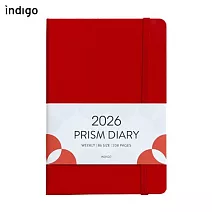 Indigo 2026 Prism Weekly B6 週日記  RED