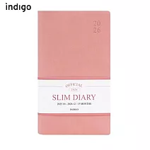 Indigo 2026 Offcial Slim Monthly Diary 月日記 pink mousse