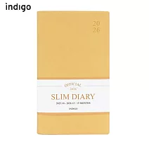 Indigo 2026 Offcial Slim Monthly Diary 月日記 milky yellow