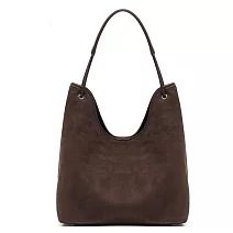 O-ni O-ni全新品精選優質頭層牛皮磨砂麂皮輕巧大容量休閒鬆弛感百搭大包包多功能包款(品質保證)(bag-6125) 咖啡色