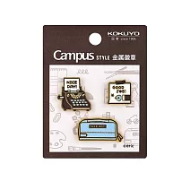 KOKUYO Eric聯名金屬徽章- 棕(打字機款)