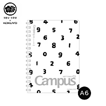 KOKUYO SOUSOU×Campus經典軟線圈筆記本5mm點格  (A6)-白