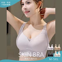 【KISSDIAMOND】提拉聚攏大尺碼無鋼圈內衣(KDW-2402) M 紫色