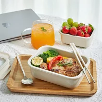 【美國康寧】Snapware Eco Ren陶瓷保鮮盒兩件組(1000ml+680ml)-B02