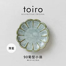 【日本Minoru】Toiro 輪花陶瓷小皿9cm ‧ 薄藍