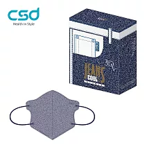 【CSD】中衛醫療口罩 成人立體3Dv 牛仔COOL丹寧牛仔(30片/盒)
