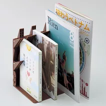 LIHIT LAB A-3577 雙層書架 咖啡色