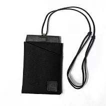 點子包【icleaxbag】磁吸輕巧護照夾 工裝風護照套 傘繩側背帶 台灣製造 黑色