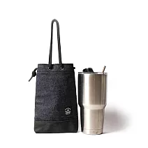 點子包【icleaxbag】簡約飲料提袋 飲料袋 環保杯袋 環保飲料提袋 可裝冰霸杯雨傘酒瓶 帆布袋 台灣製造- 單寧藍