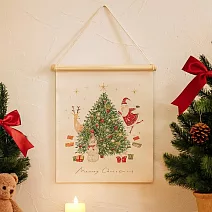 【日本Green House】Xmas聖誕 精美刺繡掛布 ‧ 經典聖誕