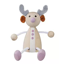 【日本Mark’s】Hracky迷你聖誕木偶擺飾 ‧ 粉灰色系馴鹿