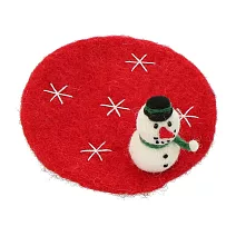 【日本Mark’s】Felt & Knit手工毛氈聖誕裝飾杯墊 ‧ 雪人