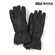 【MUJI 無印良品】撥水加工防水手套 L 黑色