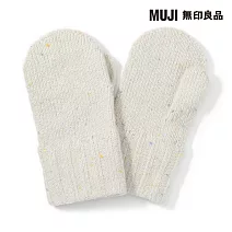 【MUJI 無印良品】幼兒再生聚酯纖維混伸縮二指手套 FREE 粉米