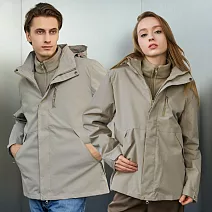 【KISSDIAMOND】G-Pro石墨烯禦寒極鋒衣三穿外套(男女款/KDFJ-6888) M 淺卡其