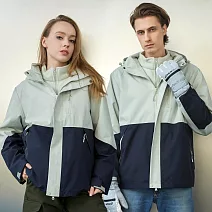 【KISSDIAMOND】G-Pro石墨烯禦寒極鋒衣三穿外套(男女款/KDFJ-6888) M 灰藍