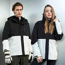 【KISSDIAMOND】G-Pro石墨烯禦寒極鋒衣三穿外套(男女款/KDFJ-6888) M 黑白