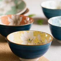 【日本野田】美濃燒｜木蓮 陶瓷飯碗11.5cm ‧ 赤