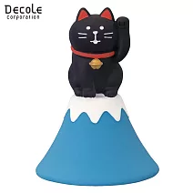 【DECOLE】concombre FUKU福MONO 開運富士山  富士山招財貓・黑貓