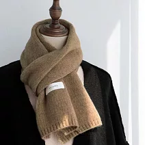 【唯蜜色】ins韓風百搭仿羊絨純色針織圍巾 卡其