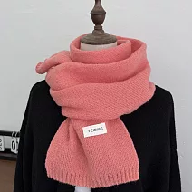 【唯蜜色】ins韓風百搭仿羊絨純色針織圍巾 粉色