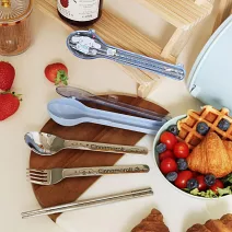 【HOUSUXI舒希】三麗鷗系列-316不鏽鋼餐具三件組-A3(任選)  大耳狗喜拿